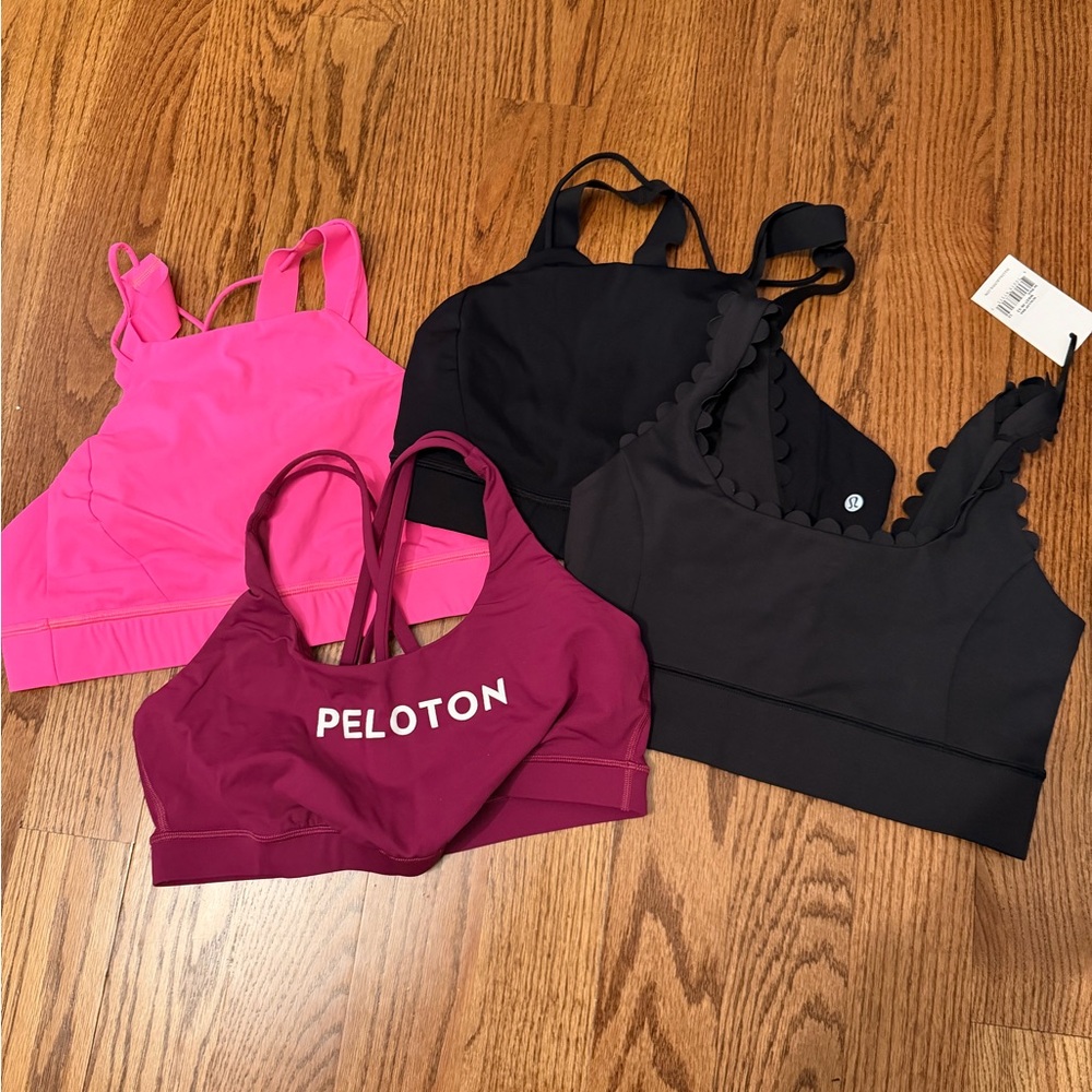 lululemon athletica Women's Sports Bra Set in Hot Pink, Burgundy & Black